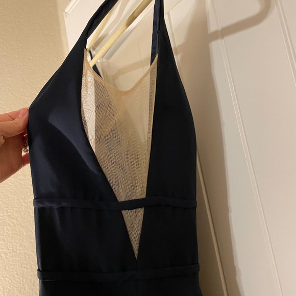 Jenny Yoo Hollis Luxe Chiffon Bridesmaid Dress, Navy, Size 10 - Picture 4 of 8